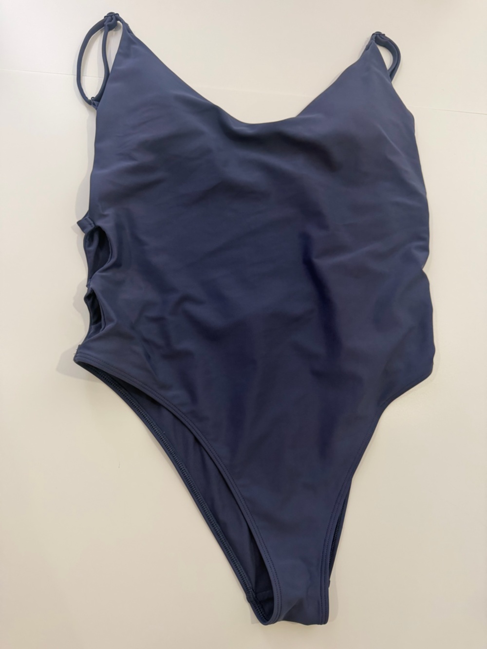 Aerie One Piece Blue Cutout Swimsuit Size Large